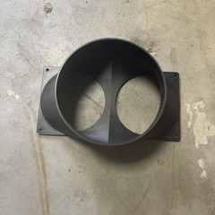 Antminer S21 T21 S19 Double Fan Shroud 6 inch To 2×4 Miner Duct 2x120mm USA made