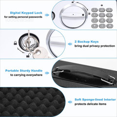 Safe Box 11.8 inches (W) x 9.4 (D) x 3.5 (H), Black