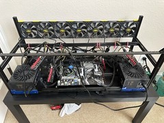 8GPU Mining rig (7” Display,Asus Board,Win XOS,2x EVGA PSUs ,Fans) — NO GPU