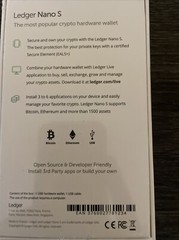 Ledger Nano S Cryptocurrency Bitcoin Hardware Wallet — Matte Black