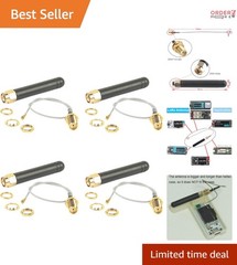 915MHz LoRa Antenna 2dBi U.FL to SMA ConnectorsPack of 4 for LoRa Devices