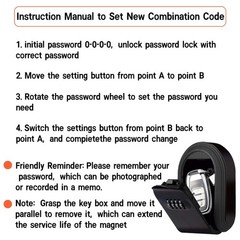 Magnetic Key Lock Box, 2.41 inches x 3.71 x 5.21 inches, Black