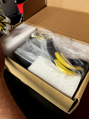 TWO Bitmain Antminer T9+ 10.5TH/s With PSUs. 1 BRAND NEW! 1 used for two hours!