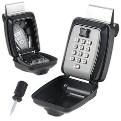 Lifronkit Car Window Punch Button Lock Key Box — Classic Style, Black