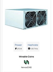 ASIC Mining Hardware for Nervos (CKB) Virtual Currency, 1.05 TH/s 1050 GH/s 215W