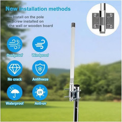 Waterproof 915Mhz Lora 5.8Dbi Fiberglass Antenna with 20Ft Low Loss KMR195