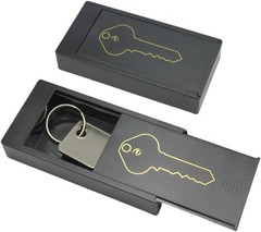 HideKey Magnetic Key Box — Emergency Safe, Car & Home Use Small, Black