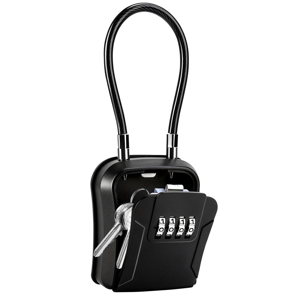 AMMIY Key Lock Box,Portable 2.87 cm (W) x 1.38 (H) x (D), Black