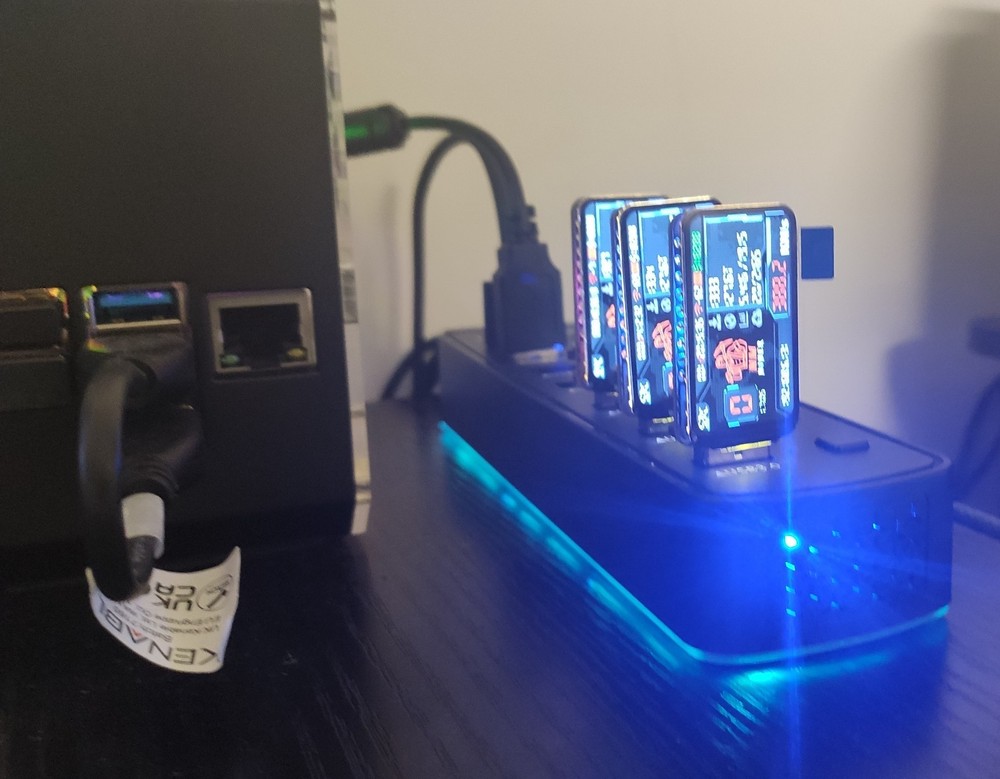 NM Miner 350+kh/s — 700kh/s USB 3.0 Hub — Nerd Miner v2 — Waveshare — Mining Rig
