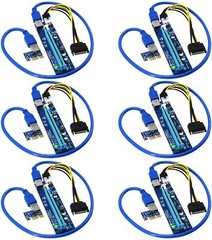 6 PIN PCI-E Riser Ver 0006c for Bitcoin Litecoin ETH Coin Mining Powered USB 3.0