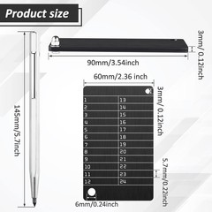 Hotop 2 Pcs Crypto Wallets and 1 Pcs Metal Plate Marking Pen, Cryptocurrency Wal