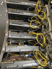 gpu mining rig with 12x 1080 TI GPUs, used working stable hiveos, nicehash ready