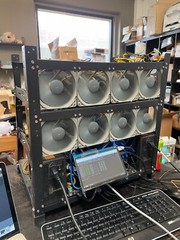 gpu mining rig with 12x 1080 TI GPUs, used working stable hiveos, nicehash ready