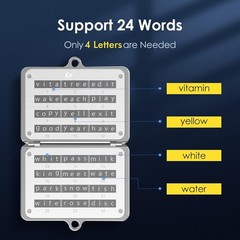 Indestructible 316 Stainless Steel Crypto Seed Phrase Storage — 24 Words Access