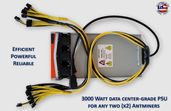 True 3000 Watt Mining Power Supply — For Any Two (2x) Antminers / Avalons