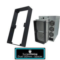 Antminer S19 L7 Dual 120mm Fan Spacer Delete Inline 38mm High Silencer Cooling