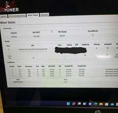 Bitmain Antminer L3+ 504 MHs with 1650 W Power Supply. Blissz software installed