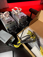 TWO Bitmain Antminer T9+ 10.5TH/s With PSUs. 1 BRAND NEW! 1 used for two hours!
