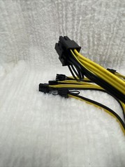 5 pcs 50cm Quality 6 pin to Dual 8 Pin PCI-E Cable 18AWG Mining New