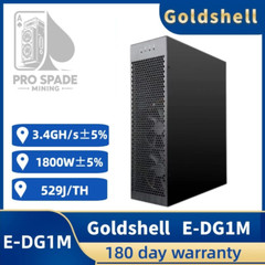 Goldshell E-DG1M 3.4G 1800W ALPH Silent Home Miner with PSU In Stock New
