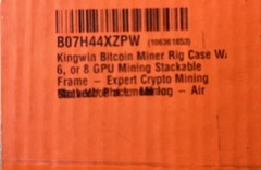 Kingwin Bitcoin Miner Rig Case W/ 6 or 8 GPU Mining Stackable Frame — Expert