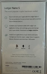 Ledger Nano S Cryptocurrency Hardware Wallet Sealed NIB