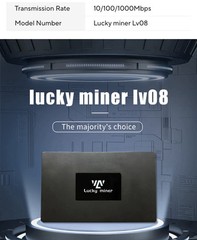 Lucky Miner LV08 BTC Bitcoin Crypto Miner Solo Lottery Miner 4.5Th/s US Plug 120