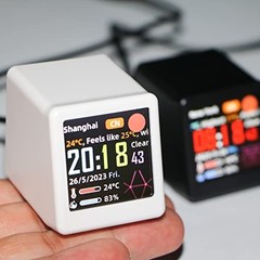 Digital Bitcoin Stock Ticker Monitor — Wi-Fi Clock, Weather, Humidity, Photo Sli