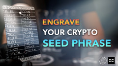 Metal Crypto Seed Phrase Storage Plate — Engraved 24+1 Word Secure Wallet