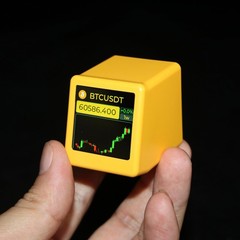 Digital Bitcoin Stock Ticker Monitor — Wi-Fi Clock, Weather, Humidity, Photo Sli