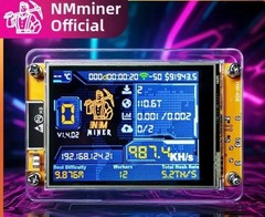 Nerdminer V2 1000kh/s BTC Solo Lottery Miner with 2.8-Inch Screen + Acrilyc Case