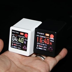 Digital Bitcoin Stock Ticker Monitor — Wi-Fi Clock, Weather, Humidity, Photo Sli