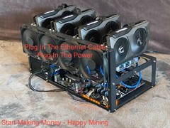 Full Crypto Mining Rig, Crypto MINER with (4) Zotac RTX 3070 GPUs NON-LHR