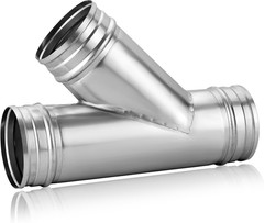 4 Inch 3 Way Duct Splitter, 45°Metal Hose Connector 4 Inch Duct Connector for