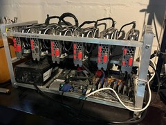Ethereum/Cryptocurrency Miner Mining rig 6 card AMD RX580 200MH/S