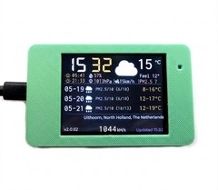 Green BTC NerdMiner Smart Weather Station Desk Clock Crypto Ticker 1000KH/s NEW.