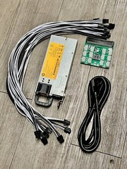750w Server PSU + Cables + Breakout Board for 2x Antminer Z9 Mini ASIC Miner