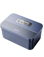 Vaydeer Safe Timed Lock Box, Phone Box with Timer Unplug Standard, Blue