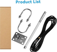 Waterproof 915Mhz Lora 5.8Dbi Fiberglass Antenna with 20Ft Low Loss KMR195