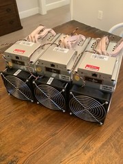 Bitmain Antminer D3 Lot of 3 19.3 GHs X11 DASH Miner w/ APW3++ PSU Power Supply
