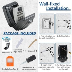 Piclafe Car Window Lock Box for Turo, Light Grey with Keypad