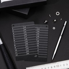 Hotop 2 Pcs Crypto Wallets and 1 Metal Plate Marking Pen, Black