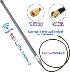 Tenmory 8dBi Long-Range LoRa Gateway 915MHz Antenna for Helium RAK Hotspot