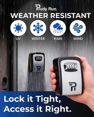 Key Lock Box for Outside — Realtor Lockbox House Keys Outdoor Large, Gray