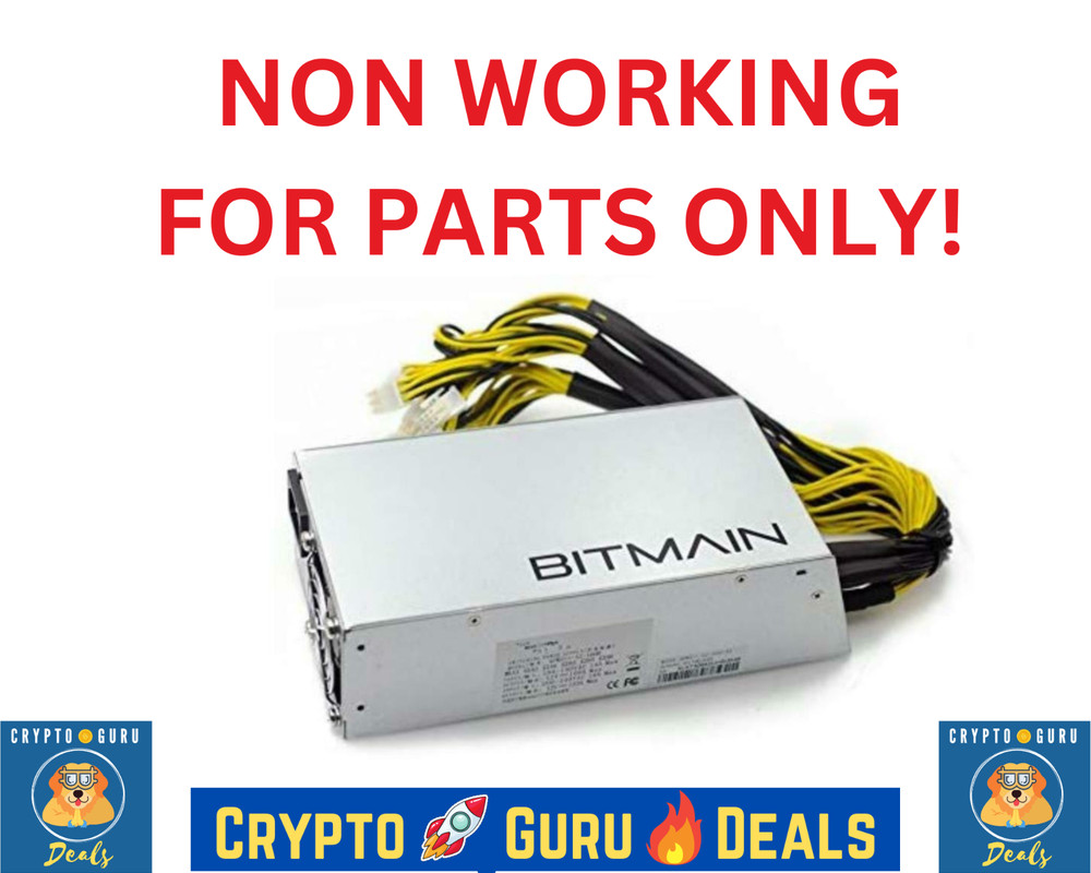 🔥 NON WORKING APW3 1600W PSU for PARTS ONLY🔥 Antminer S9 S7 110V 220 USASELLER