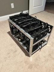 6 GPU Complete Mining Rig With 5 RTX 3060 Ti, 1 RTX 3080 Ready to mine