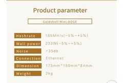 Goldshell Mini-Doge DOGECOIN & LITECOIN Crypto Mining ASIC (No PSU)