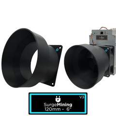 120mm to 6 Inch Tall — Fan Shroud Adapter Crypto Miner Silencer Antminer S9 L3+