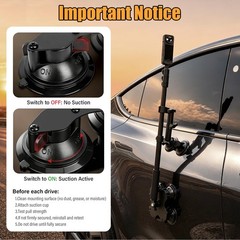 Dual & Quad Suction Cup Car Mount Kit for Insta360 X5 X4 X3, 360 Camera Car Moun