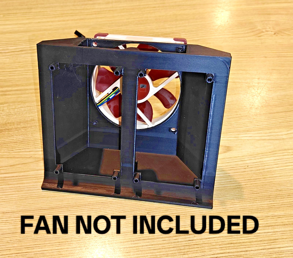 Bitaxe GT 800 Dual miner stand with 92mm rear fan mount